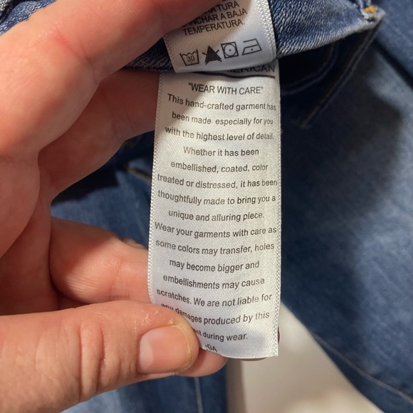 I.ndigo S.aints Dark Wash Petit Fit Flare Jeans Size 28 - Picture 10 of 15